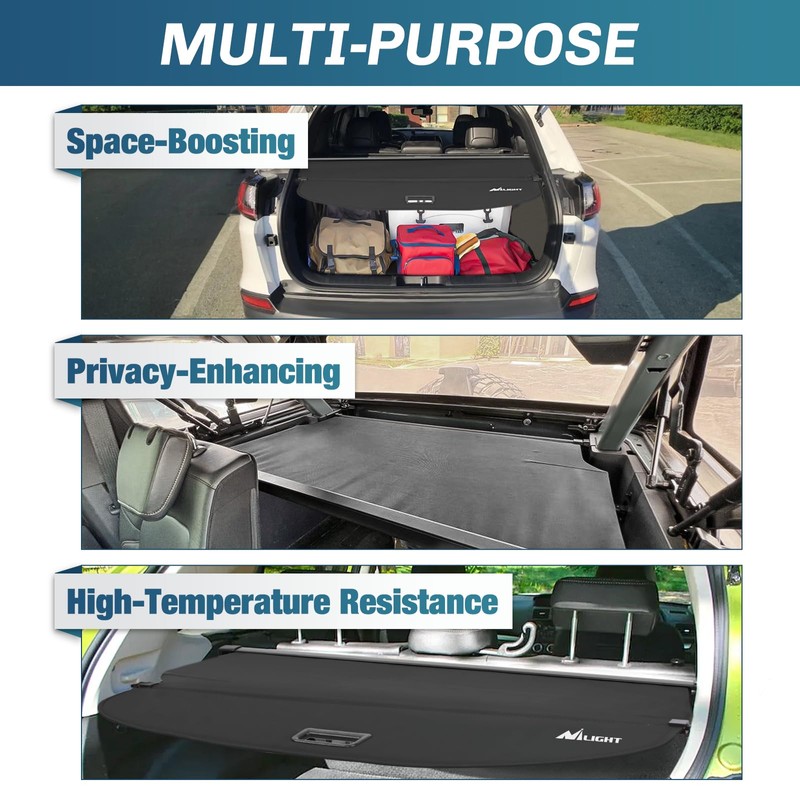 Nilight Trunk Cargo Cover for Jeep Cherokee Accessories 2019 2020
