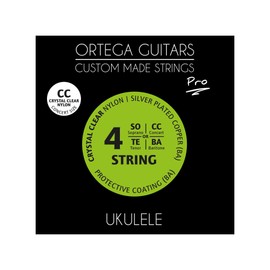 Ortega Guitars Custom Made Strings - Pro - Concert Ukulele - Crystal Clear Nylon (UKP-CC)