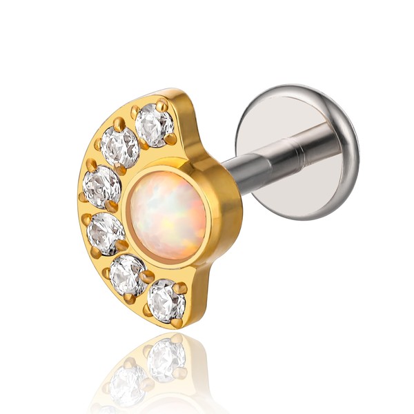 limerencia F136 Hypoallergenic Titanium 20g 6mm 8mm Flat Back Stud