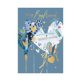 Words 'n' Wishes Traditional Boyfriend Birthday Card,Birthday Card for Boyfriend, Multi-Coloured 23.5 x 16.5 cms