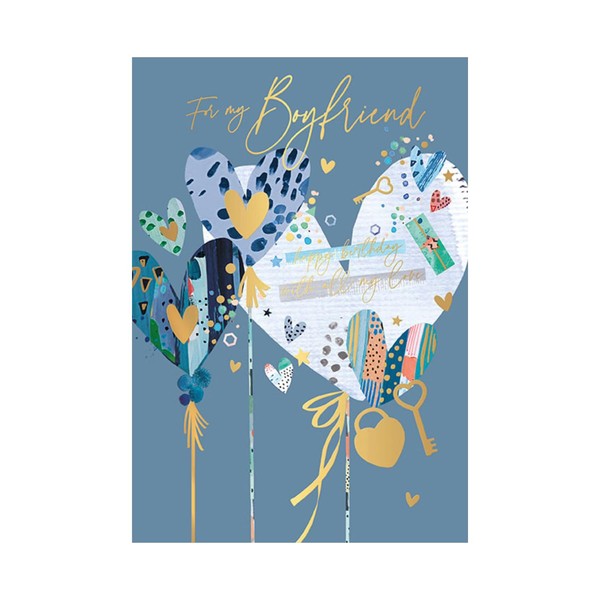 Words 'n' Wishes Traditional Boyfriend Birthday Card,Birthday Card for Boyfriend,