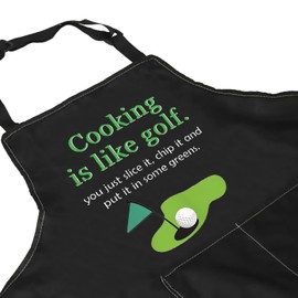 Cooking Is Like A Golf Apron For Golfers Kitchen Apron With Pocket Golfer Cooking Baking Apron Gift Golf Lover Gift (Cooking golf apron)