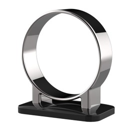 RAIKEDR Hair Dryer Holder, Bathroom Cabinet Door Blow Dryer Stand, Blow Dryer Holders Wall Mount - Extra Large Rim (Silver + Black)