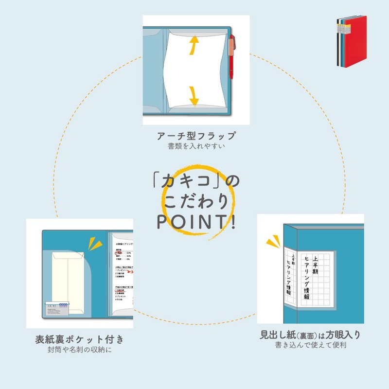 King Jim 8632-Bl Kakiko Clear File, A4 Portrait, 20P, Black