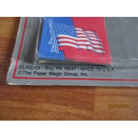 Eureka Vintage Eureka 36 pc Gummed American Flags Made in the USA NOS