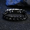 Pinannie White 12mm Wide Ceramic Cuban Link Bracelet for Men