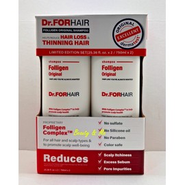Dr. FORHAIR Folligen Original Shampoo, 2 Pack 25.36 fl oz (750ml x 2)