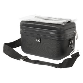 M-Wave Uetrecht HC Lenkertasche, Fahrrad Fronttasche, für jedes Fahrrad mit Abnehmbaren Schultergurt, aus ABS Hartschale, wasserdicht, 8 Liter, schwarz