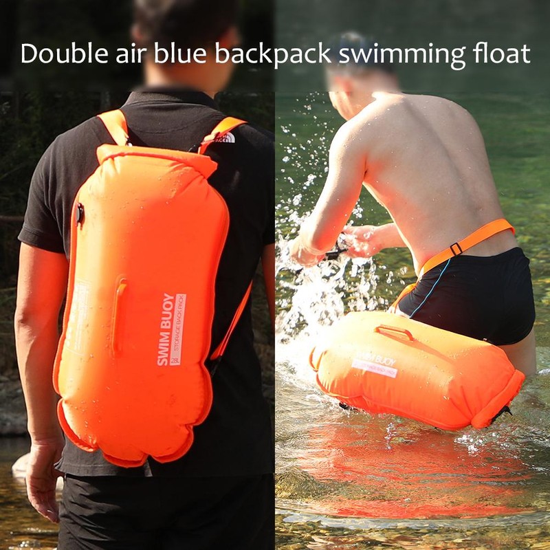 Swimming Buoy Safety Buoy Double Backpack Swimming Training Buoy Water