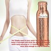 Prisha India Craft Pure Copper Water Bottle, Hammered Design, Capacity