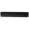 19" front panel,U-shaped,steel,black 2U