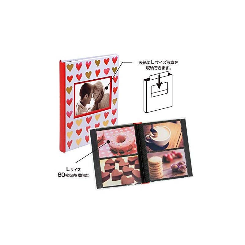 Nakabayashi A-FTPW-L-206-R Window Cover Album, Large Size, 2 Tiers, Holds