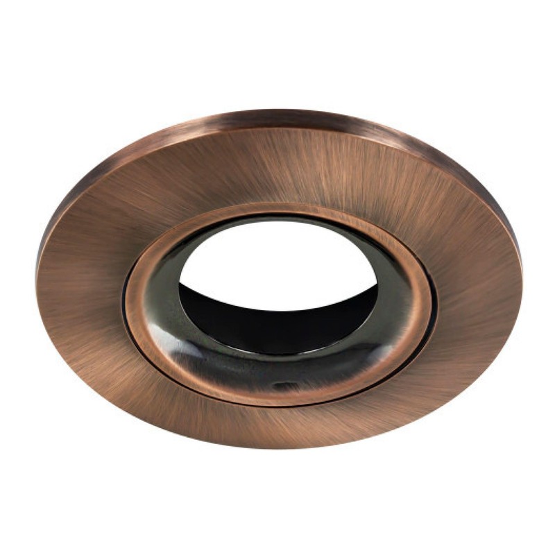 Integral LED LUXFIRE FIRE Rated TILTABLE Downlight Copper Bezel