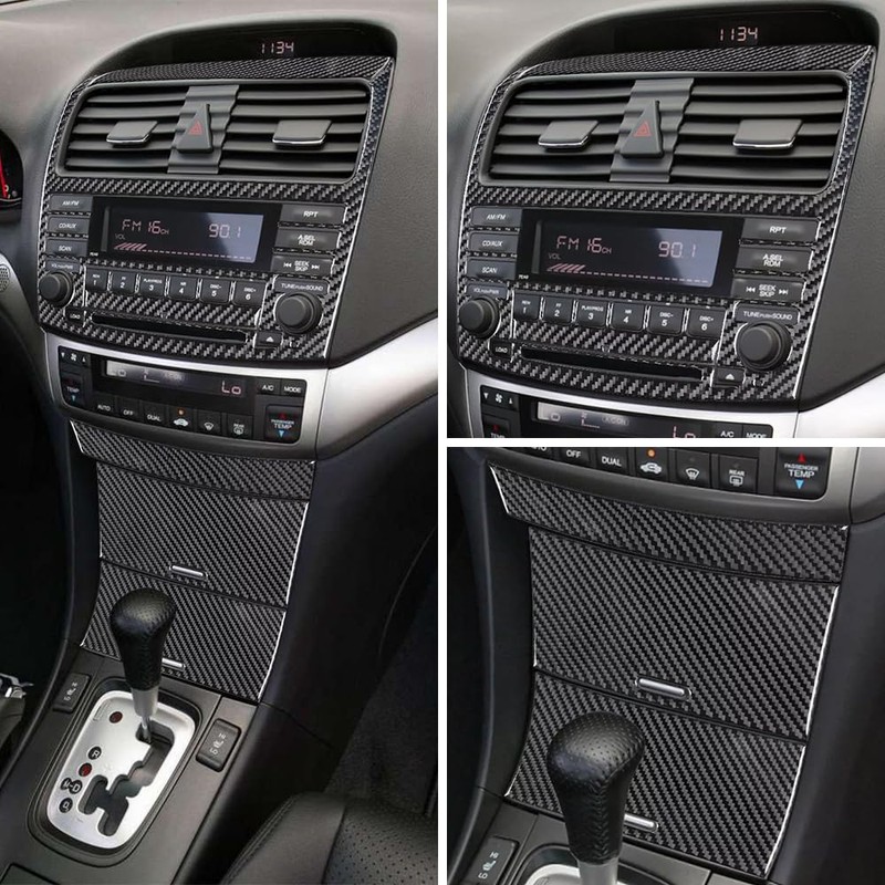 AeroBon TSX Real Carbon Fiber Interior Trim Overlay Compatible with