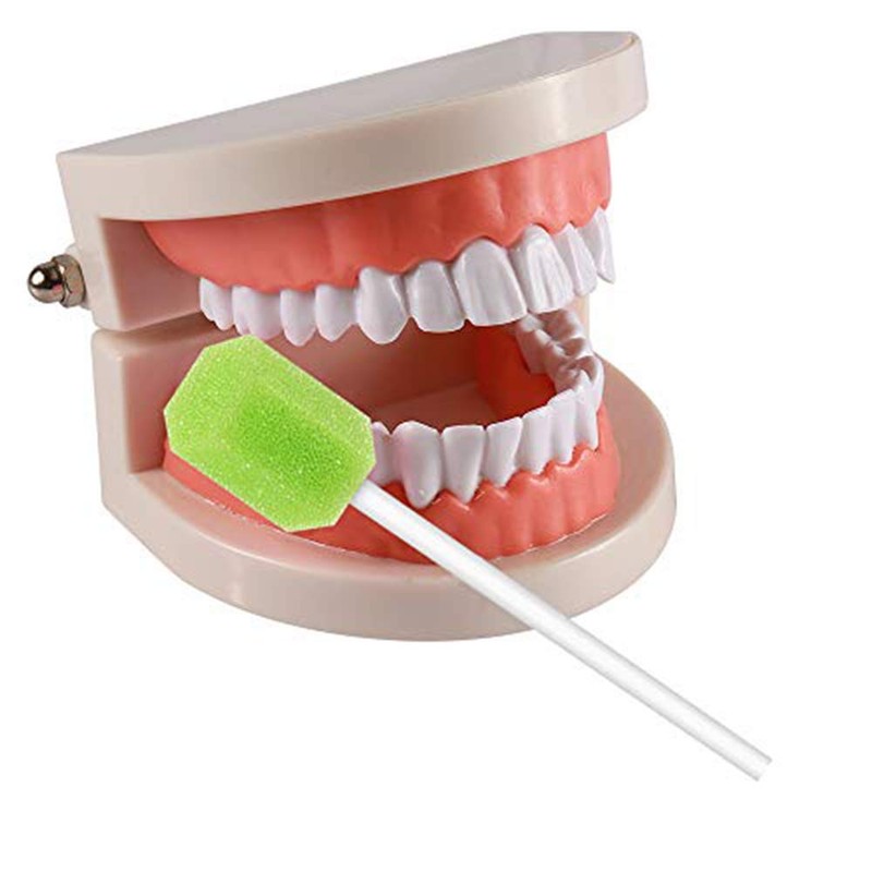 (50 PCS) Disposable Oral Swabs, Sterile Dental Sponge Swabsticks Unflavored