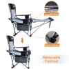 POEPORE 2-Pack Reclining Camping Chair with Removable Footrest Lounge Chair