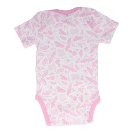 Organic Cotton Summer Baby Onesie - Blush Wings Pink, 0-3 MTHS