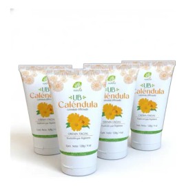 Pack 4 Crema Facial De Caléndula Ub Natural 120g Regenerador