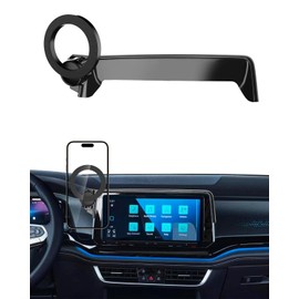 PZK Car Phone Mount for VW/Volkswagen Atlas/Altas Cross Sport 2024 2025 2026 SE/SEL/Premium R-Line/R-Line Accessories 12-inch Screen 360° Rotation Compatible with MagSafe Phone Holder Not Affect Vent