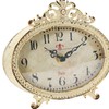 Creative Co-Op Distressed Pewter, Cream Mantel Clock