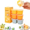 6Pcs Popsicle Mould,Ice Cube Mold with Lid and Reusable Popsicle