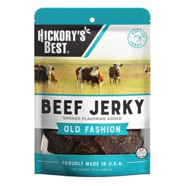 Hickory's Best Old Fashion Beef Jerky 10 oz (Pack of 1) | Soft & Tender | USA Made | High Protein | Low Fat | Zero Trans Fat | No MSG | Resealable Bag