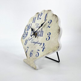 GIFTAYA Shell Beach Wall Clock Silent Non-Ticking Wooden Wall Clocks Ocean Sea Theme