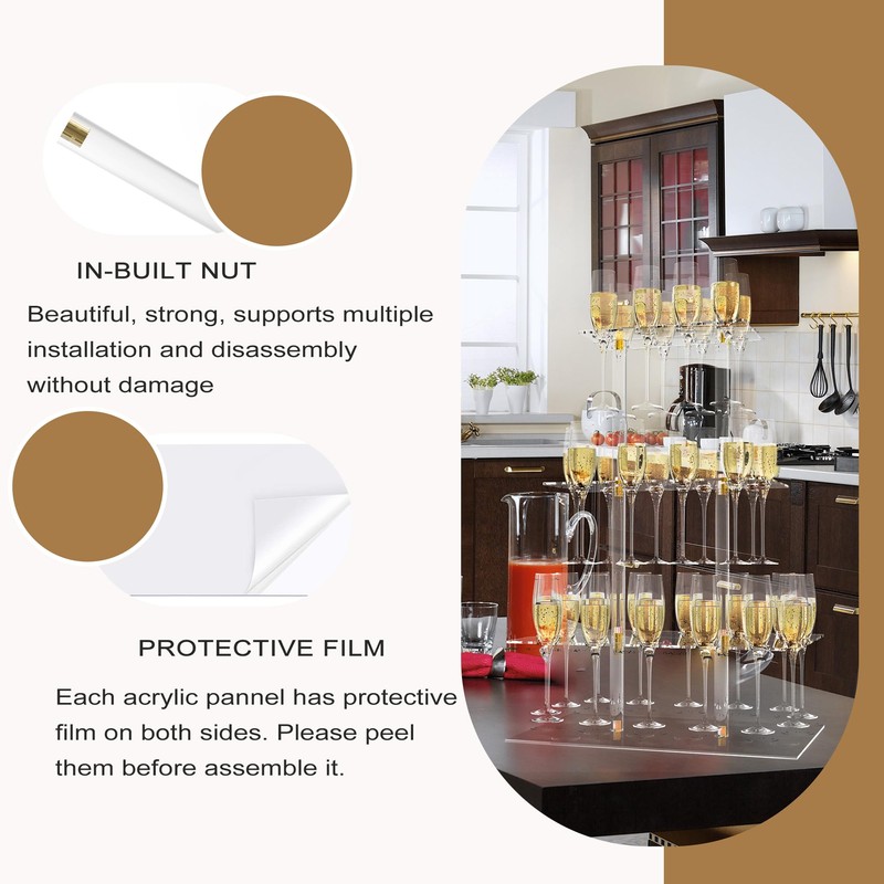 Champagne Display Holder Stand for Party With 32 Slots, 3