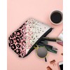 TPZORJX 1 Stück Kosmetiktasche mit Leopardenmuster- großes Fassungsvermögen, Canvas-Make-up-Taschen, Damen-Handtaschen,