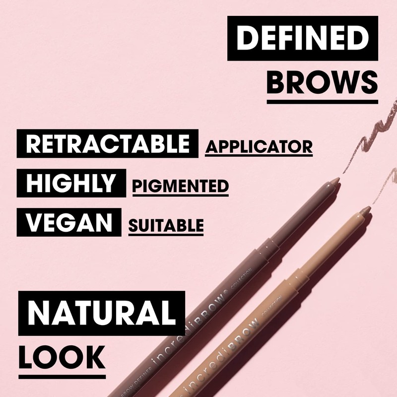 Collection Cosmetics, Incredibrow Eyebrow Definer, Pigmented Pencil, 4.2g, Brunette