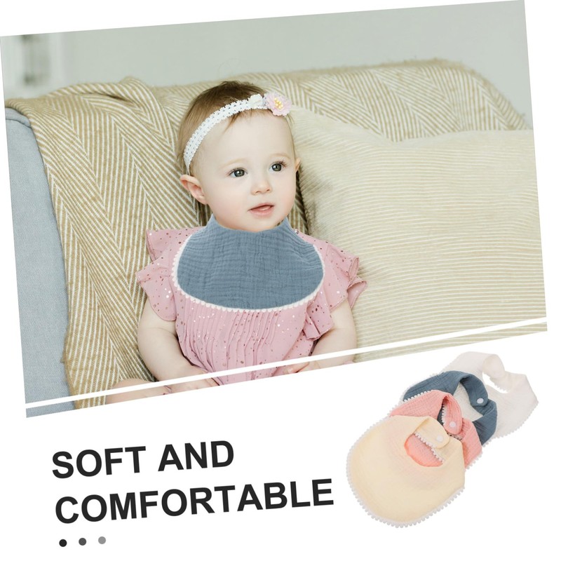 DECHOUS 4Pcs Bandana Drool Bibs Double Layer Cotton Muslin Teething