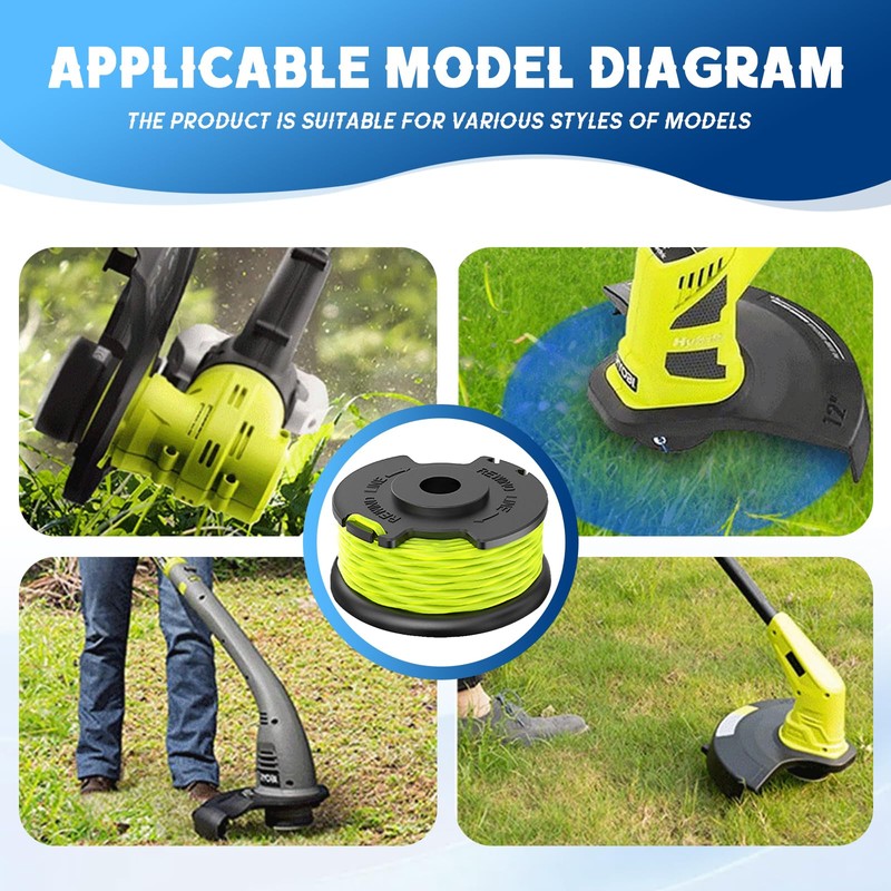 CHIHOLEN Pack of 4 Grass Trimmer Line Spool Compatible with