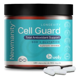 CellGuard Antioxidante Natural con Vitamina B3, L - Glutamina, L - Glicina y SOD (Rosa Roxburghii) 90 Das de Cpsulas con Ingredientes para...