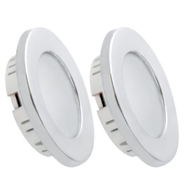 Dream lighting RV Lights Interior RV LED Recessed Puck Lights Kitchen Cabinet Lamp 2.7inch 2W 120LM 6000K White Lighting Pack of 2