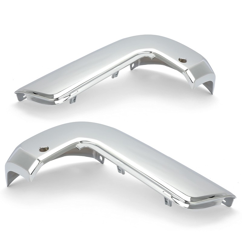 Kojem Rear Bumper End Cap W/Sensor Hole Pair Chrome Compatible
