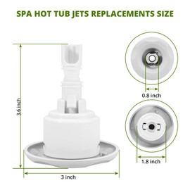 IWIWE 3 Hot Tub Jet,Spa Hot Tub Mini Storm Jet Internals Replacement Parts 212-7929 Spa Hot Tub Jets Replacements 3" 218-6930 Cluster Storm Jet Directional Diffuser (3 Pack)