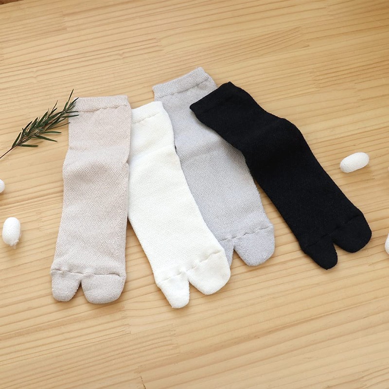Kinuya SO6568 Soft Soft Pile Soft Silk Blend Tabi Socks,