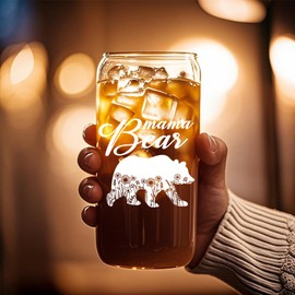 DAMCONME Mama Bear Gift for Moms – Mother's Day Gifts with Cup & Necklace–Birthday Gift for New Mom,Wives, Stepmoms, Mother-in-Law,Bonus Moms,Grandmas, Mom Friends, or the Strong Mama in Your Life