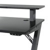 OSP Home Furnishings Area51 Battlestation Gaming Desk with LED Lights,