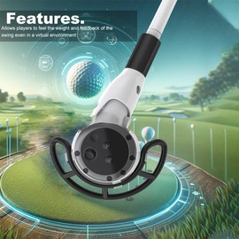 VR Golf Club Handle Attachment Compatible with Meta/Oculus Quest 3, Realistic Grip Handle Attachment for Golf + Signal Unobstructed, Golf Club Handle Accessories for Golf +, Golf 5 eClub