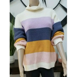 American Eagle Women's Multi Color Soft Knit Turtleneck Sweater Size XS $49.95