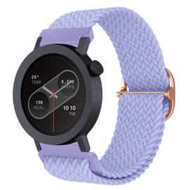 MiKoyi Strap Compatible with CMF by Nothing Watch Pro 2, Braided Nylon Sports Watch Strap, Adjustable Nylon Loop Sport Replacement Strap for CMF by Nothing Watch Pro 2, Light Purple