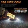 AuureLamp 9012 HIR2 Hi/Lo Beam LED Headlight Bulbs 6500K for