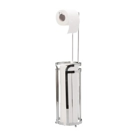 Bath Bliss Freestanding Mod Toilet Paper Dispenser, Toilet Paper Holder/Stand, Holds 4 Rolls, Rust Resistant, Chrome