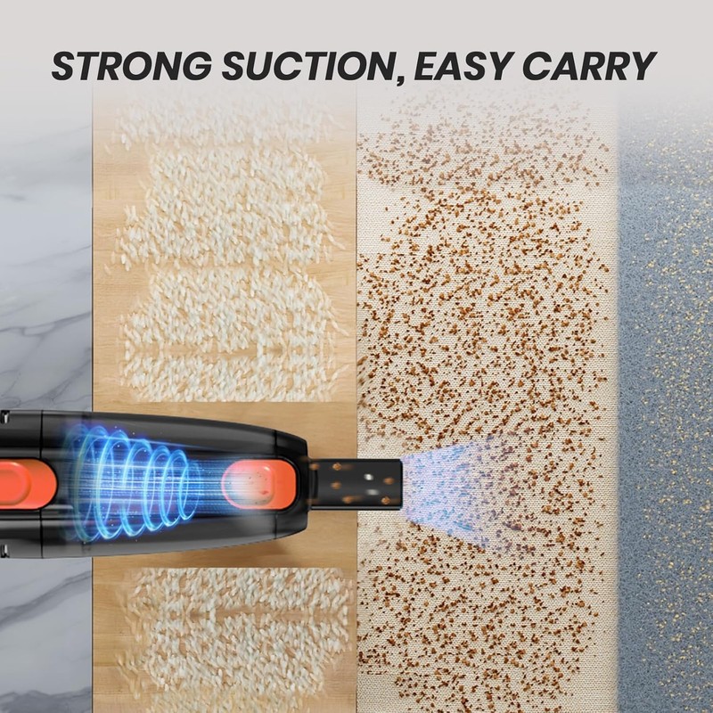Candy Corded Stick Vacuum Cleaner, Powerful Suction Handheld Vacuum with