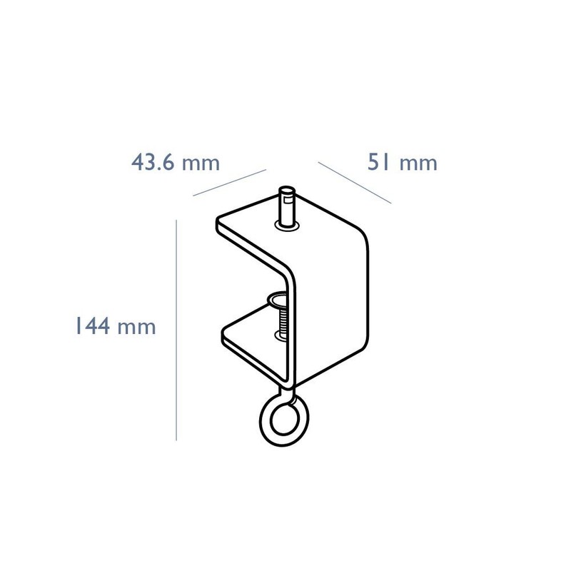 BenQ WiT Table Clamp for E-Reading Desk Lamp, Steel, White,