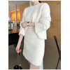 Lovely mini cropped knit set two-piece (new seasonal outing look,