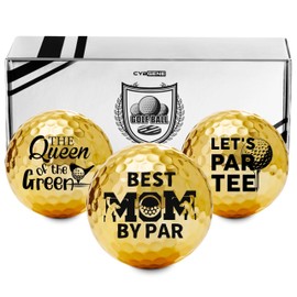 CybGene Golf Gifts for Women Unique, Colored Golf Balls, Cool Accessories for Golfers, Golf Lovers, for Mother's Day, Birthday and Christmas - Gold