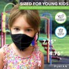 Purian Black Kids Face Masks, Washable Reusable Adjustable, Fits Kids