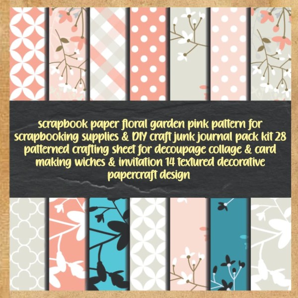 scrapbook paper floral garden pink pattern for scrapbooking supplies &